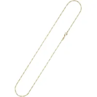 Goldkette JOBO "Figaro-Kette diamantiert" Halsketten Gr. Gelbgold 585, L: 45cm, gelb (gelbgold 585) Damen 585 Gold 1,7 mm 45 cm