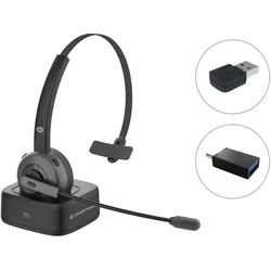 Conceptronic POLONA Kabelloses Bluetooth-Headset mit Ladedoc & Bluetooth USB audio adapter