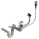 Faizee Möbel Automatischer Siphon mit Überlauf  für Granitspülen  Silber
