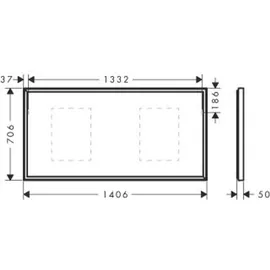 Hansgrohe Xarita E Spiegel mit IR Sensor, Mattweiß, Spiegelheizung, 54993700