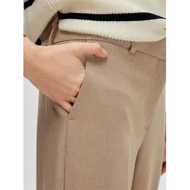 Selected Stoffhose mit Haken- und Reißverschluss Modell 'RITA', Camel Melange, 40
