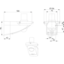 Beg Brück Electronic System-Leuchten-Unterteil ALC-B-360 SLU ws