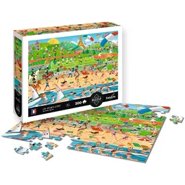 Sentosphère Sentosphere Calypto 3907404 Sommersport, 200 Teile Puzzle mit Soft Touch, Kinderpuzzle mit samtiger Oberfläche inkl. Puzzleposter, für Kinder ab 7 Jahren, Nachauflage