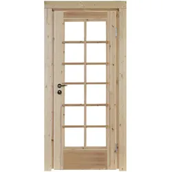 Einzeltür »Nils XL 70 Iso«, Kiefernholz, Natur - beige