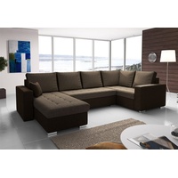 Fun Möbel Couchgarnitur FANO mit Schlaffunktion Otto..Links Braun -