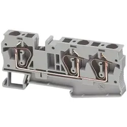 Schneider Electric NSYTRR63 Linergy Klemmleiste zur Durchleitung, 6mm2, 41A, 1 Ebene, 1x2, Feder, grau - 50 Stück