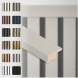 Hexim Wanddekoobjekt APAH02 (Abschlussleiste 137,5x2,7cm passend für unsere Akustikpaneele - flexible Lamellenwand Holz MDF Wandpanelee Lamellenverkleidung Wandverkleidung (1 Abschlussleiste Sandgrey - APAH02) grau