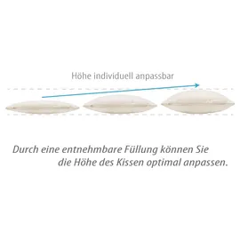 franknatur KopfKissen Lyocell 40 x 80 cm Beige