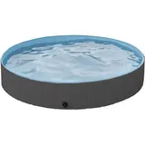 Hundepool Swimmingpool 100/120/140/160 x 30 cm, Hund Planschbecken Schwimmbecken Faltbarer Pool Badewanne Wasserbecken Klappbares