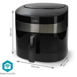 Nedis SmartLife Heißluftfritteuse Wi-Fi 7,2 l schwarz