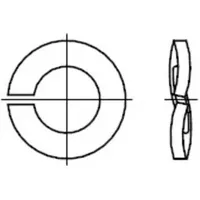 Industrial Quality Supplies DIN 128 Federring, FST mech.Zn B