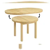 Erst-Holz Runder Tisch 103 x 74,5 x 103 cm beige