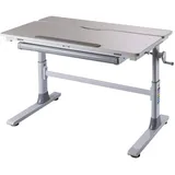 MID.YOU Jugendschreibtisch, Weiß, Metall, 1 Schubladen, rechteckig, C-Form, 100x76x60 cm, höhenverstellbar, Stauraum, justierbare Füße, Arbeitszimmer, Schreibtische, Jugend- , Kinderschreibtische