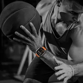 techprotect Tech-Protect Nylonarmband für Apple Watch 44 / 45 / 46 / 49 mm – Orange