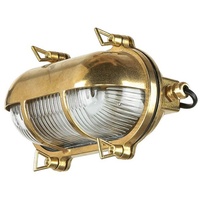 Licht-Erlebnisse Wandleuchte robustes Messing Glas rostfrei maritim IP64 E27