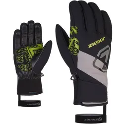 ZIENER Herren Handschuhe GAURI AS(R) glove ski, stone grey.lime, 8