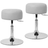 ML-Design Schminkhocker Kunstleder 33 x 65 x 38,5 cm Hellgrau