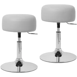 ML-Design Schminkhocker Kunstleder 33 x 65 x 38,5 cm Hellgrau