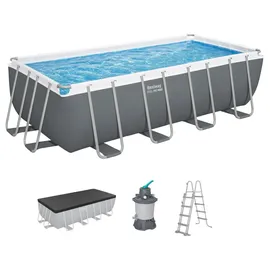 BESTWAY Steel Pro MAX Frame Pool Set 488 x 244 x 122 cm inkl. Sandfilteranlage