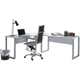 moebel-dich-auf Winkelschreibtisch Tabor Lichtgrau
