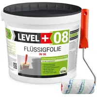 Level + Flüssigfolie 5,5 kg Dichtfolie grau