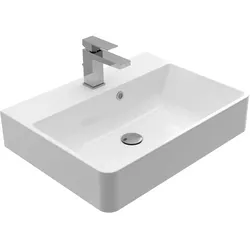 Treos Serie 710 Mineralguss Waschbecken 60 cm 710.04.6045, Badkeramik, weiß