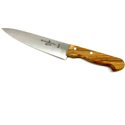 Fleisch- und Tranchiermesser mit Griff aus Olivenholz