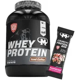 3kg Mammut Whey Protein Eiweißshake - Set inkl. Protein Shaker, Riegel, Powderbank oder Tasse (Iced Coffee, Mammut Protein Bar - Raspberry)