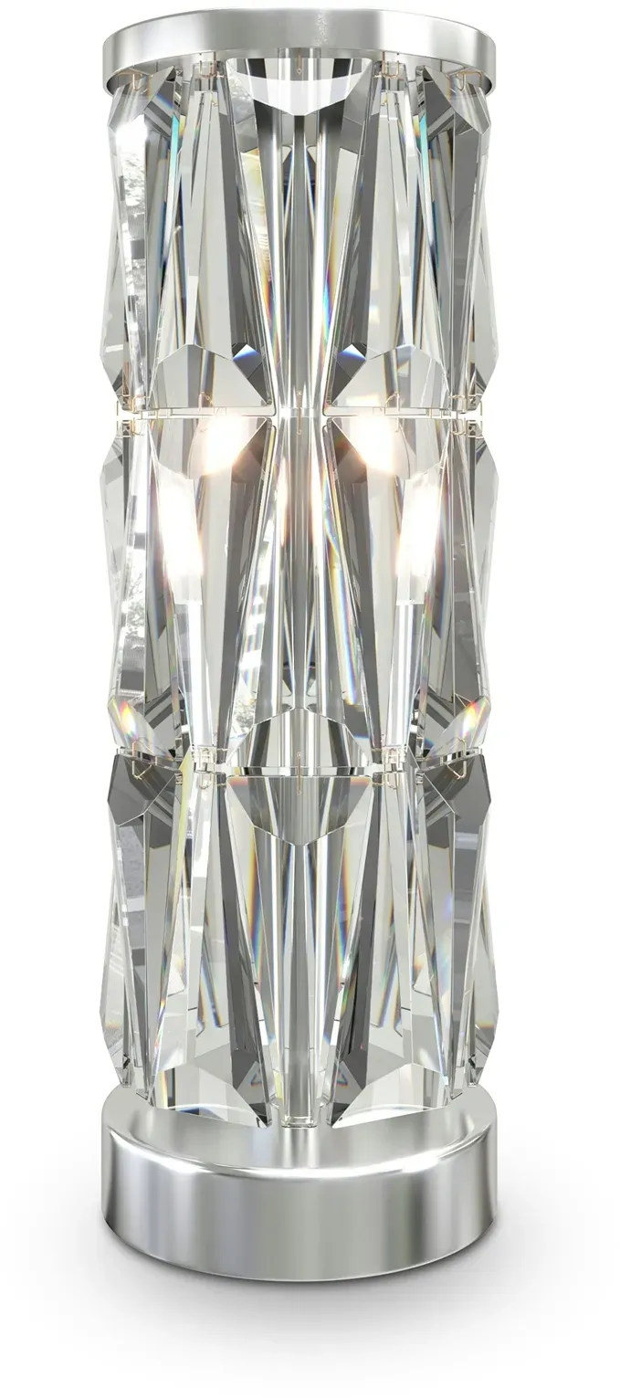Maytoni MOD043TL-02CH Tischlampe Chrom - Moderne Tischlampe mit verstellbarer Höhe, Edelstahl, Glasdiffusor, 2 x E14 Lampen, IP20 Schutzklasse, 60W