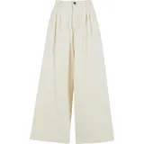 URBAN CLASSICS Ladies Wide Leg Light Denim Pants - Beige