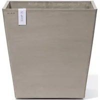 Ecopots Blumentopf ECOPOTS "Rotterdam mit Rollen 50 Taupe", grau