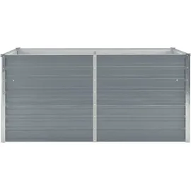 vidaXL Garten-Hochbeet verzinkter Stahl rechteckig 160 x 80 x 77 cm Grau 