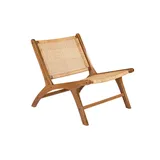 miliboo Sessel aus Teakholz und naturfarbenem Rattan HAMMA