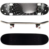 FunTomia Skateboard mit ABEC-9 Kugellager Rollenhärte 100A und 100% 7-lagigem kanadisches Ahornholz (Black Hole)