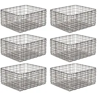 MDesign 6er-Set Allzweckkorb aus Metall – Aufbewahrungskorb für Küche,