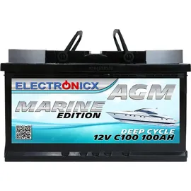 Electronicx AGM Batterie 100 Ah 12V 17,5 cm x 19 cm