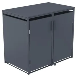 FM-SOLAR Mülltonnenbox 132 x 80 x 116 cm anthrazit