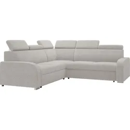 Mirjan24 Ecksofa Oslo 2rR2p, Eckcouch mit Schlaffunktion und Bettkasten, L-Form, Wohnzimmer (Farbe: Crown 16) - Grau