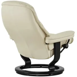 Stressless Relaxsessel Leder 75 x 100 x 73 cm creme mit Hocker