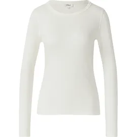 s.Oliver Ripp-Langarmshirt mit Stickerei - 46