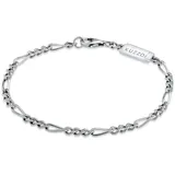 KUZZOI Figaroarmband Herren aus 925 Sterling Silber schwarz 23 cm