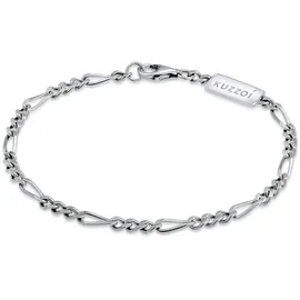 KUZZOI Figaroarmband Herren aus 925 Sterling Silber schwarz 23 cm