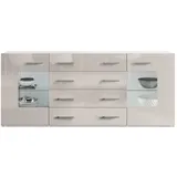 Vladon SIDEBOARD Noah Sandgrau Hochglanz