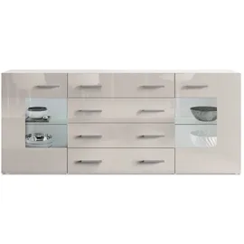Vladon SIDEBOARD Noah Sandgrau Hochglanz