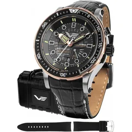 Vostok Europe PX84-511E769-B Herren-Armbanduhr Hybrid Batiscafos Stahl/Schwarz
