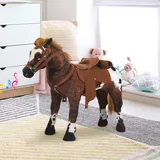 Homcom Kinder Reitpferd braun
