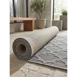 KADIMA DESIGN Teppich Outdoor IMST in Grau, im Skandi-Stil, 80 x 250 cm