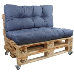 Gerso Palettencouch Komplettset blau