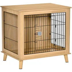 PawHut Hundekäfig Stahl, Spanplatte