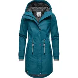 Peak Time "L60042", Damen, Gr. XS (34), blau (petrol), Obermaterial: 100% Polyurethan, Futter 1: 100% Polyester, Futter 2: 60% Baumwolle, 40% Polyester, Wattierung: 100% Polyester, modisch, tailliert ca.